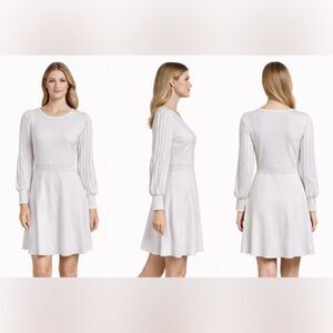 NWT Nanette Lapore Size S Women's Winter White Knitted Dress Sparkle